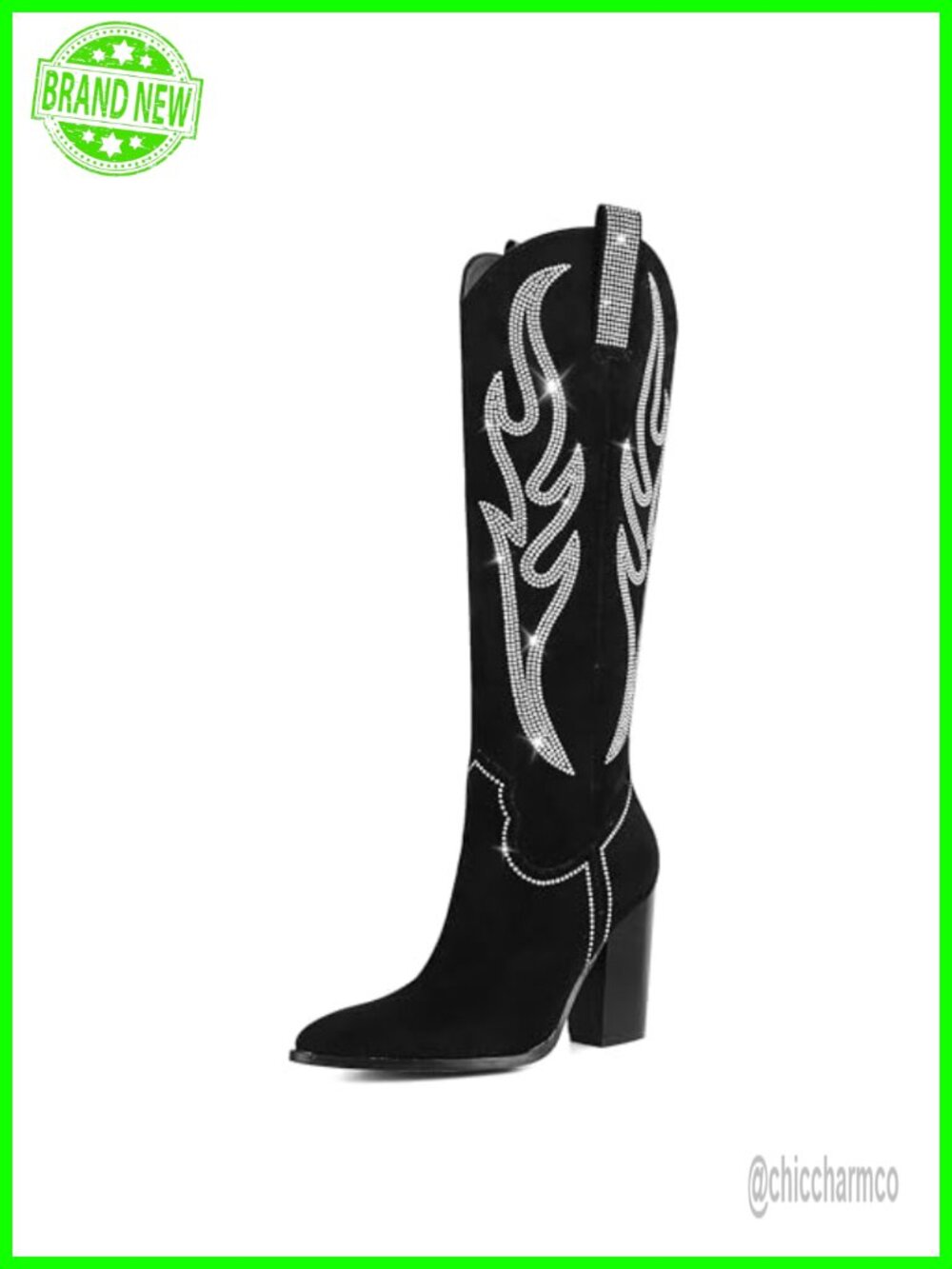 Women's Embroidered Cowboy Boots Knee-High Western Boots